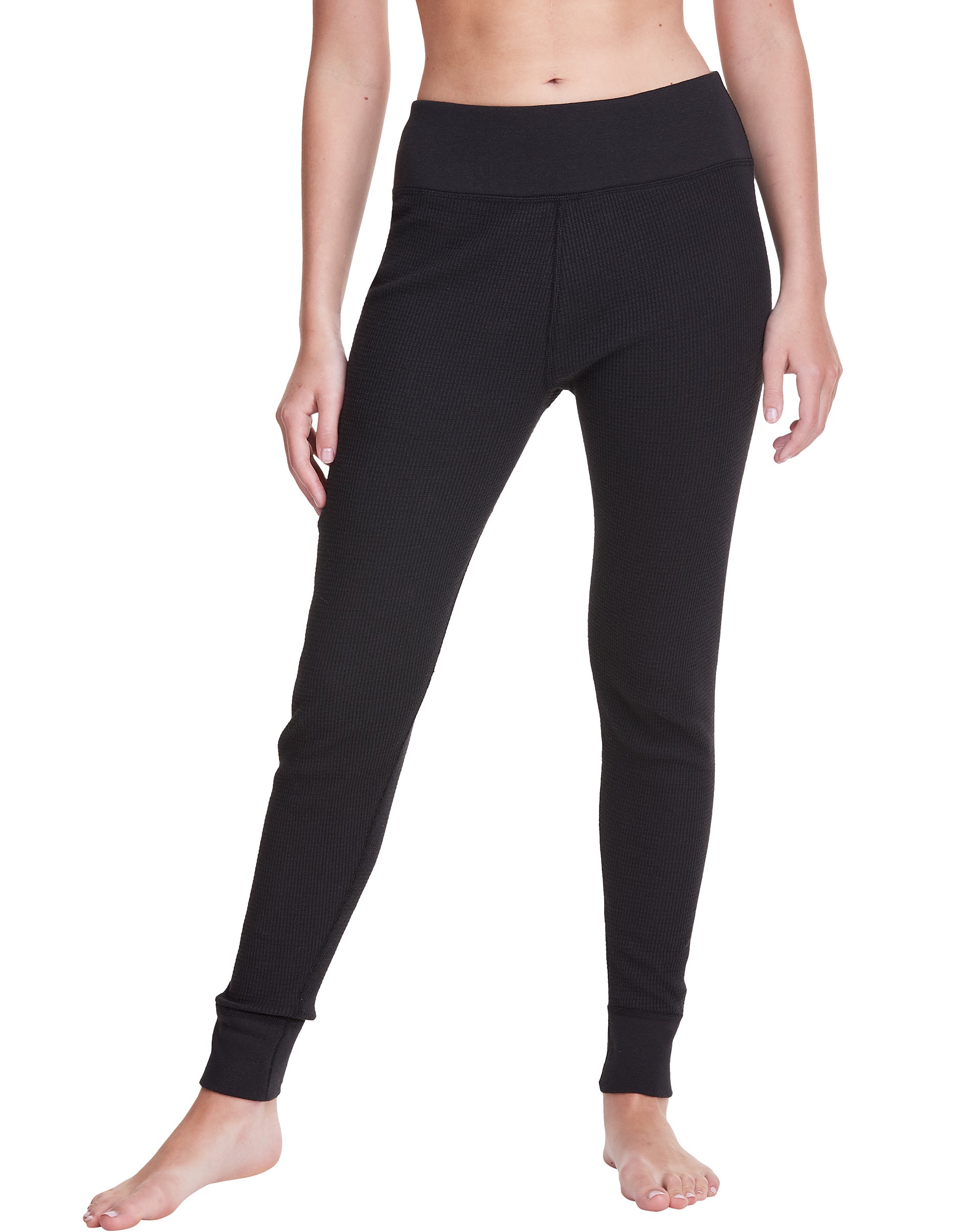 Hanes Women's Relaxed Fit Waffle Knit Leggings With Yoga Waistband Black  XL, Hanes (Dec 2021)
