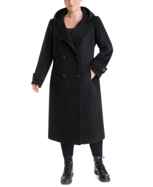 Anne Klein Plus Size Wool Blend Walker Coat - Macy's