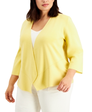 Alfani Plus Size Open-Front Cardigan, Created for Macy's - Macy's