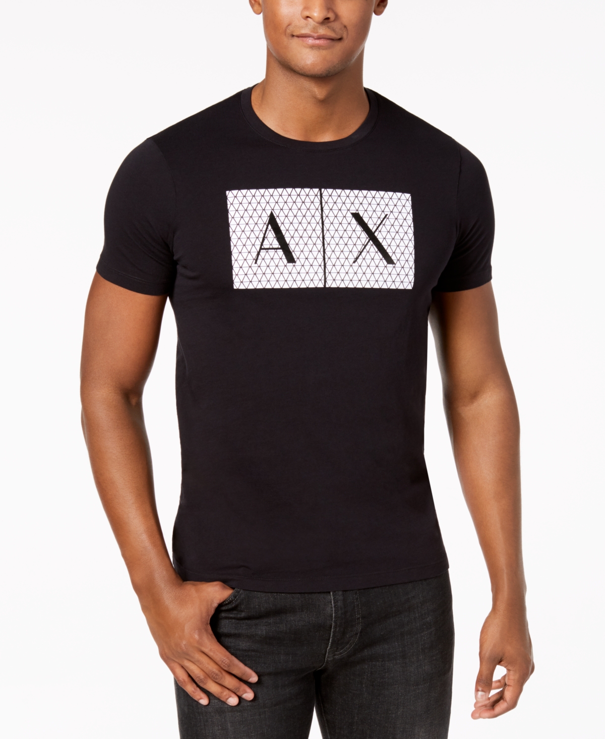 AX Armani Exchange Men's Foundation Triangulation T-Shirt, Macy's (Dec  2022) | WindowsWear