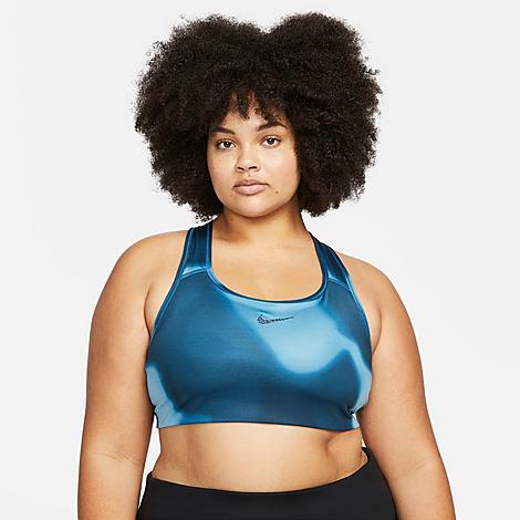 Nike Women's Yoga Dri-FIT Swoosh Medium-Support Non-Padded Sports Bra (Plus  Size) in Blue/Marina Size 3XL Polyester/Spandex/Fiber, Finish Line (Feb  2023)