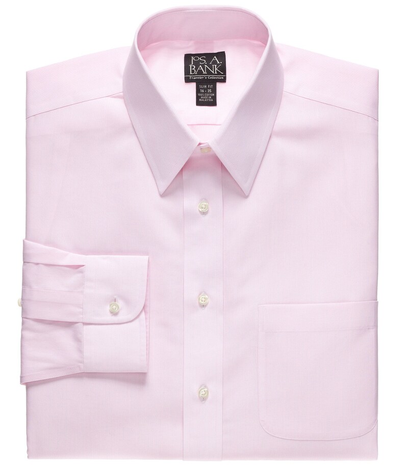 Traveler Collection Tailored Fit Point Collar Dress Shirt